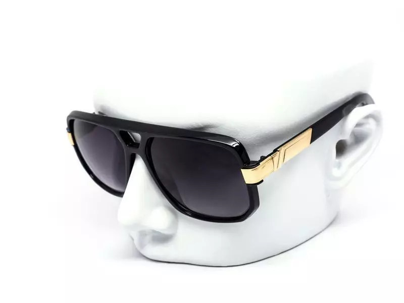 Black sunglasses best sale with gold bar