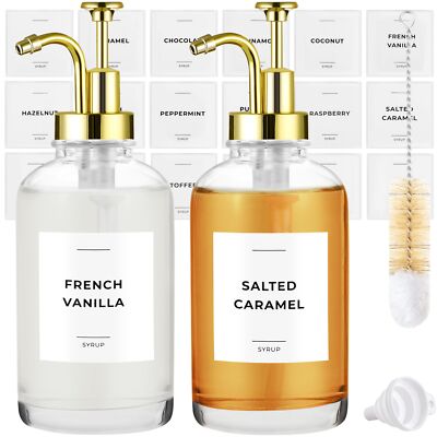 Glazen Zeeppomp met Gouden pomp 500 ML | luxuryhomegifts.nl