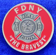 FDNY New York City Fire Dept 9-11 World Trade Center Challenge Coin C-64
