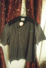 Happy Chef 2X Culinary Chef Grey/Black Short Sleeve Coat Jacket Mandarin Collar