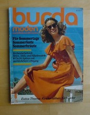 Burda Moden 06/74 Modezeitschrift HOCHZEIT Braut Glockenrock Bikinis häkeln 70er
