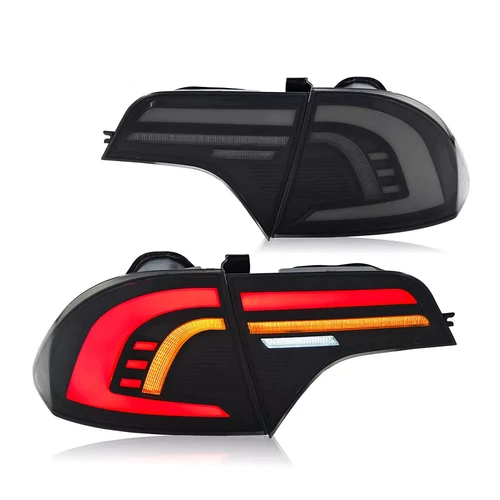 Red Tube LED Brake Tail Lights Sequential Turn Signal For 06-11 Civic Sedan 4-DR - Picture 17 of 22