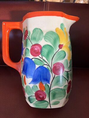 Vintage Hand Painted Czech PITCHER 1 Liter CZECHOSLOVAKIA Bern