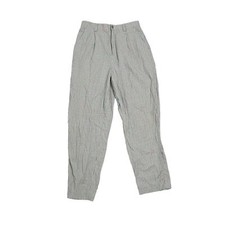 Vintage 90s Liz Claiborne green cream red plaid cotton straight leg pants 10