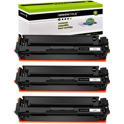 3PK Black CF500A 202A Toner fit for HP Color LaserJet Pro M254dn M254nw Printer