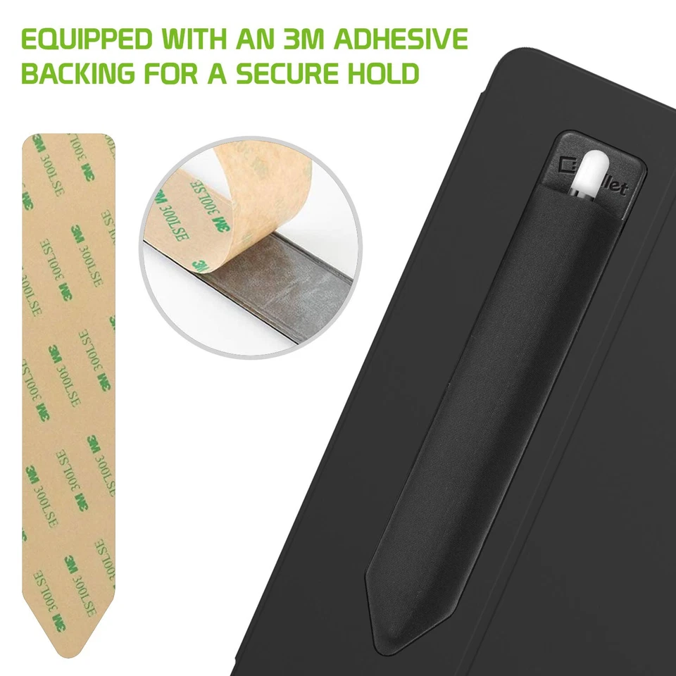 Cellet Stylus Pen / Pencil Holder; Elastic Pocket Sleeve 3M Adhesive Sticky Back - Image 4 of 4