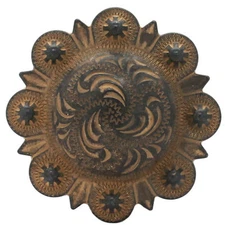 Berry Concho Dark Golden Yellow Screw Back 2" 7864-32