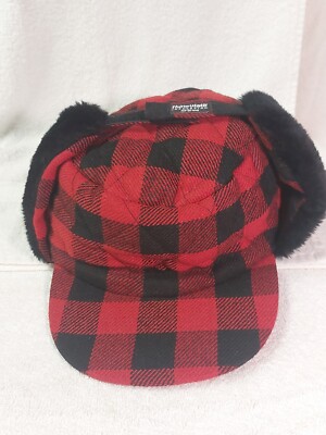 Buffalo Plaid Hunter Cap NEW Buffalo Plaid Hat Red Black Hunting