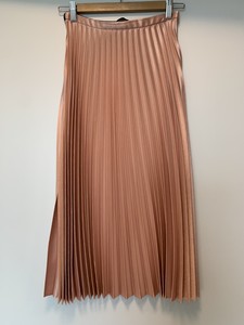 gold pleated dress zara