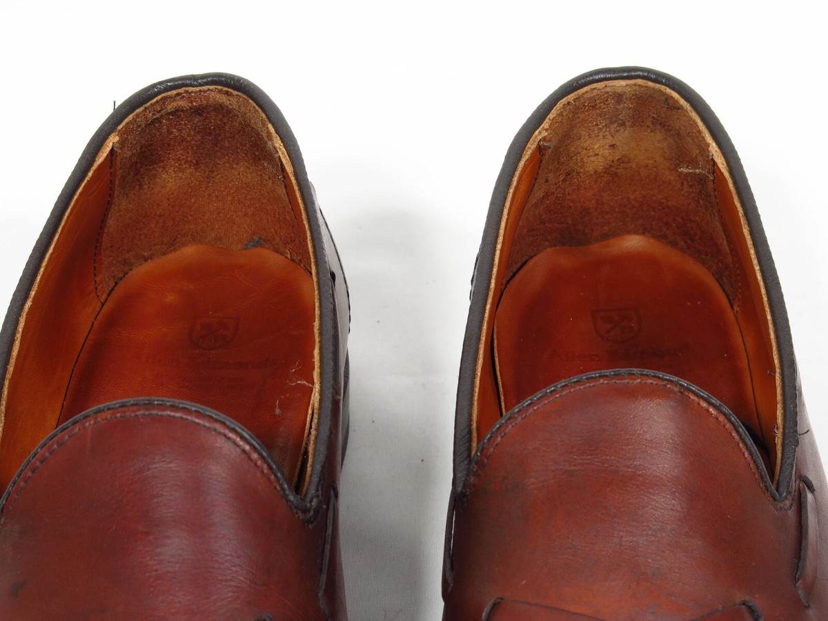 Allen Edmonds ACHESON Dark Suede Loafers with Brown Tassels size 7 THRIFTED Allen Edmonds Loafers Shine - YouTube main image 4