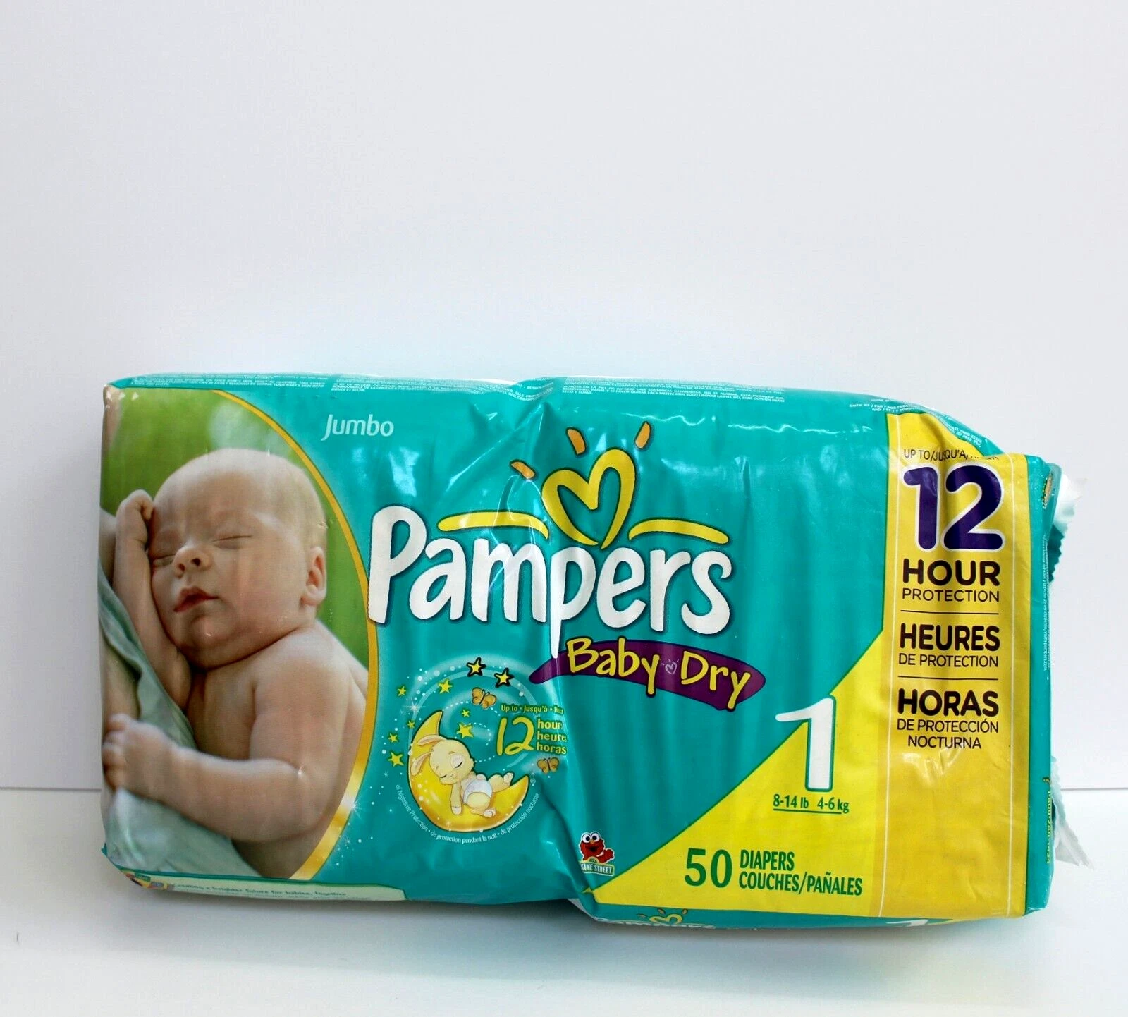 Vintage 2012 Pampers Baby Dry Diapers Pack of 50 Diapers Size 1 Sesame Street
Opens in a new window 