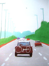 DAVID HOCKNEY LITHOGRAPHIE 50x35cm, LIMITIERT, SIGNIERT, NUMMERIERT + ZERTIFIKAT