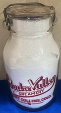 @ POUDRE VALLEY CREAMERY MILK BOTTLE Wide Mouth Gallon FORT COLLINS CO HTF KS