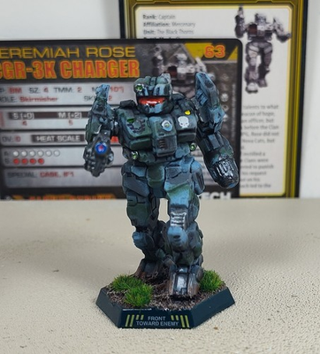 #ad Battletech Pro Painted Charger With Pilot And Mech Cards $45.00