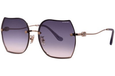 Coach CD454 HC7146BD 933136 Sunglasses Women's Rose Gold/Violet Gradient 60mm