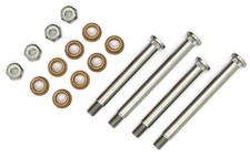 Par de kit de reparación de pasador y buje de bisagra de puerta de acero inoxidable hecho en EE. UU. para camioneta Ford 80-96