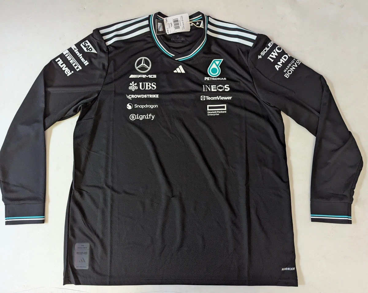 Adidas Mercedes AMG Petronas JW5359 man black LS jersey 2XL Brand
