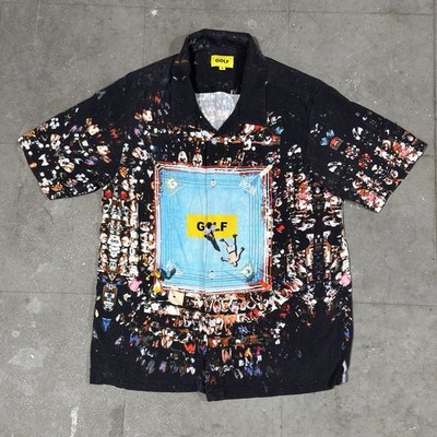 Golf Wang Tyler The Creator Rayon Button Up Loop Collar Shirt  Boxing Ring  XL