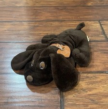 Vintage Tonka Pound Puppies Dark Brown Puppy Plush Heart Collar Stuffed Animal