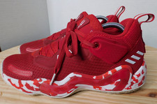 Adidas Men's D.O.N. Issue 3 Basketball Shoes - Red/White - Size 8 - Excellent