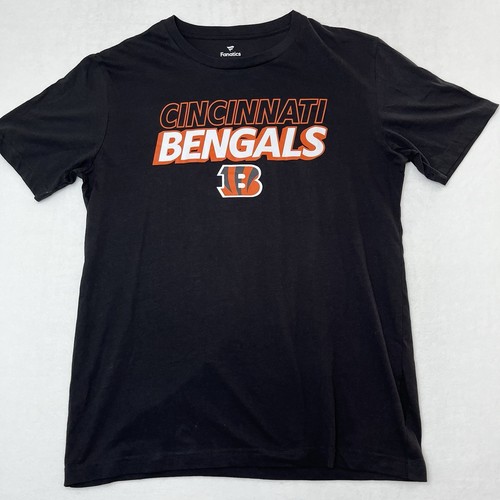 Fanatics Cincinnati Bengals Men’s Large T-Shirt NFL Front Graphics Black New