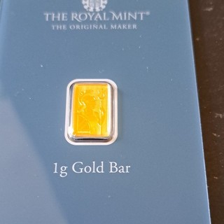 The Royal Mint 1g Gold Bar 0.9999 Fine Gold (Carded) Uncertified