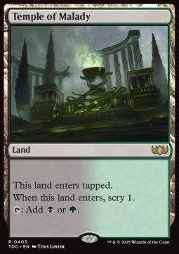 Magic/MTG Temple of Malady TDC-403 Rare Englisch Neu