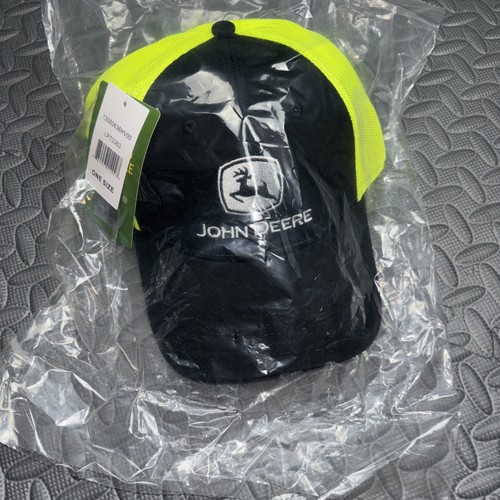 John Deere Mens' HiVis Mesh Back Hat/Cap - LP73363 Brand New In Bag