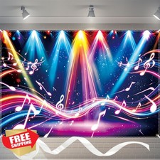 Duoduobuy 10x6.5 Ft Rainbow Disco Backdrop