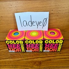 Lot of 3X SCHYLLING NeeDoh Nee Doh Color Change Stress Ball Blue Yellow Pink
