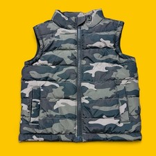 Gorpcore Hunting Camping GYMBOREE S  more Green Camo Camouflage Puffer Vest 6-12M