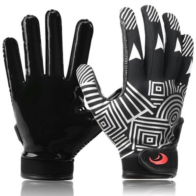 Youth Football Gloves Kids Silicone Grip Receiver Gloves with Super Stick Abi...