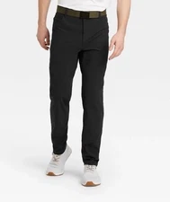 NEW All In Motion Men's Lightweight Golf Pants Black Size 34W x 34L