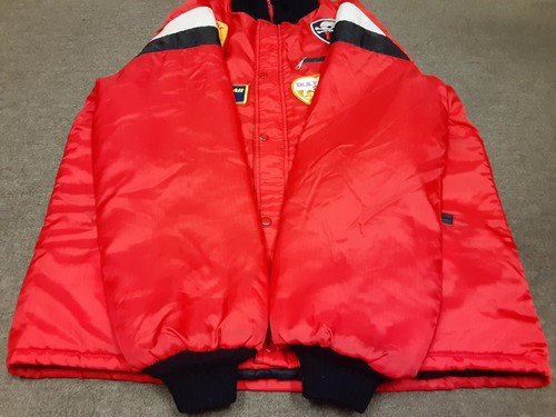 Chaqueta acolchada de nailon parches motociclista corredor Le Mans Corp. años 70 de colección XL? - Imagen 11 de 17