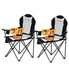 Camping Chairs for Heavy People, Folding Chairs for Outside 2 PCS 86014-c