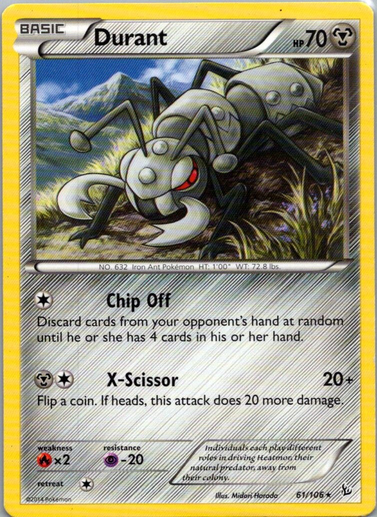 Pokemon TCG Durant 61/106 Flashfire MP