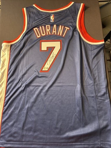 KEVIN DURANT SIGNED AUTO BROOKLYN NETS BASKETBALL JERSEY BAS BECKETT COA - J13