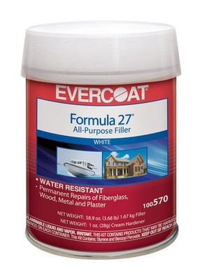 Evercoat 100570 Formula 27 Multi Surface Filler White 1 qt Water Resistant