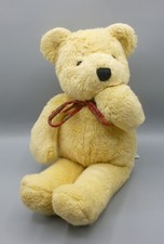 Vintage Mothercare Teddy Bear Soft Plush Toy Tan Cream Yellow Golden 16"