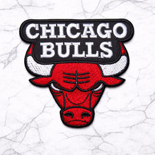 CHICAGO BULLS RETRO LOGO NBA EMBROIDERED IRON ON PATCH 3