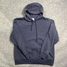 VTG Men’s Footlocker Room Basic Navy Blue Essentials Hoodie Pullover Size Medium