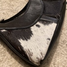 Borsa a mano capelli su vera pelle mucca nascondiglio,borsa a mano donna borsa a tracolla