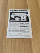 1962 BORLETTI SUPERAUTOMATICA 1102  MACCHINA CUCIRE VINTAGE AD PUBBLICITA