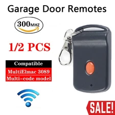 2 x For Linear Multicode 10Dip 300MHz 3089 3060 3070 Garage Door Remote Opener