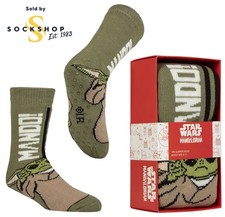 Star Wars The Mandalorian Gift Boxed Slipper Socks Men 1 Pair Size 6-11 SOCKSHOP