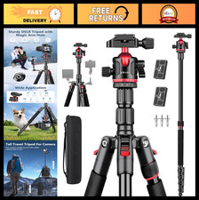 78" Professional Aluminum Tripod Monopod for DSLR, Spotting Scope  Video Record