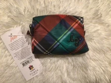 Lug Choo Choo Mini Pill Box Holder in Tartan Plaid HTF! NWT!!