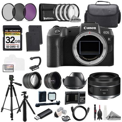Canon EOS RP + RF 50mm f/1.8 STM Lens+32GB+ExtBat+9PCFltr-MEGAKit