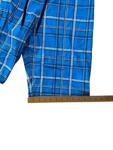 BNWT Men’s Quiksilver Blue White Check Pattern Board Shorts Lightweight W33 - Bild 10 von 11