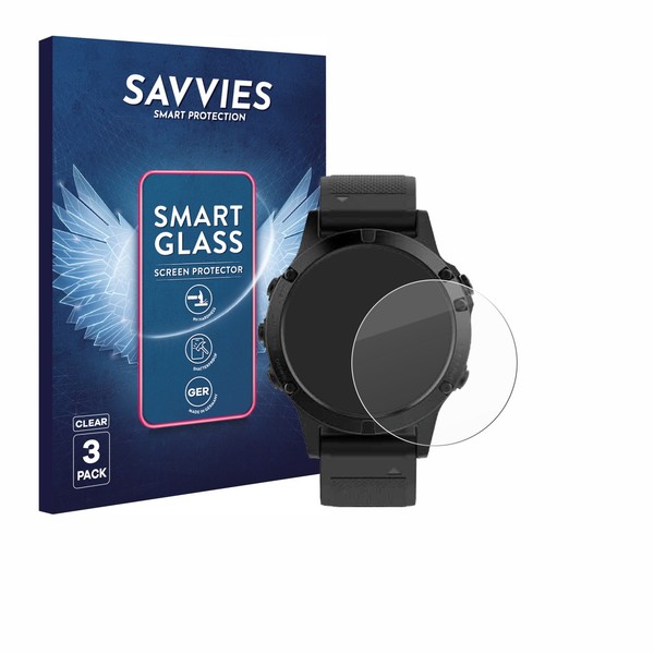 3X Displayschutzglas FüR Garmin Fenix 5 (47 Mm) / 5 Plus (47 Mm) Panzerfolie-image